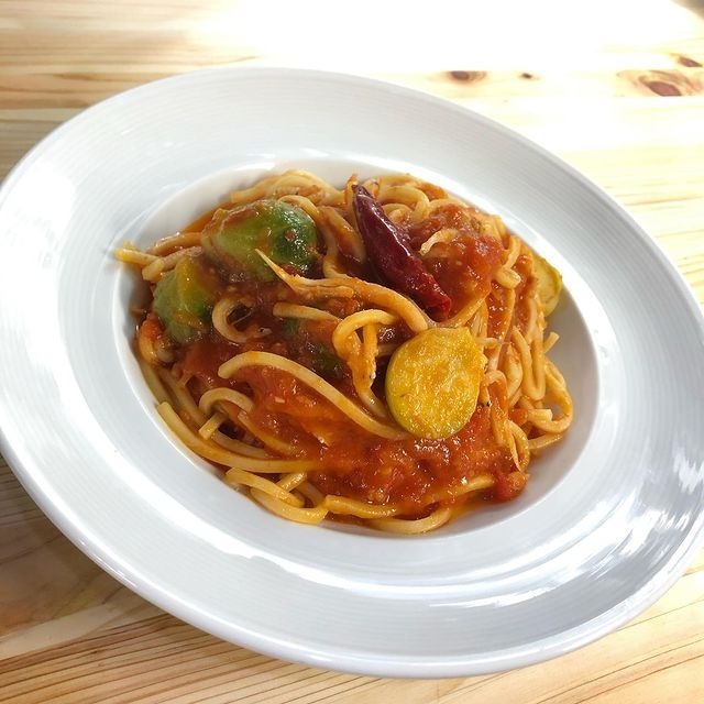 3月5日 金 日替わりパスタランチ 白魚と芽キャベツのアラビアータソース キタッラ 本日のオルツォットランチ ベーコンとゴボウ ズッキーニのトマトソース 21 03 05 あかぎカフェ